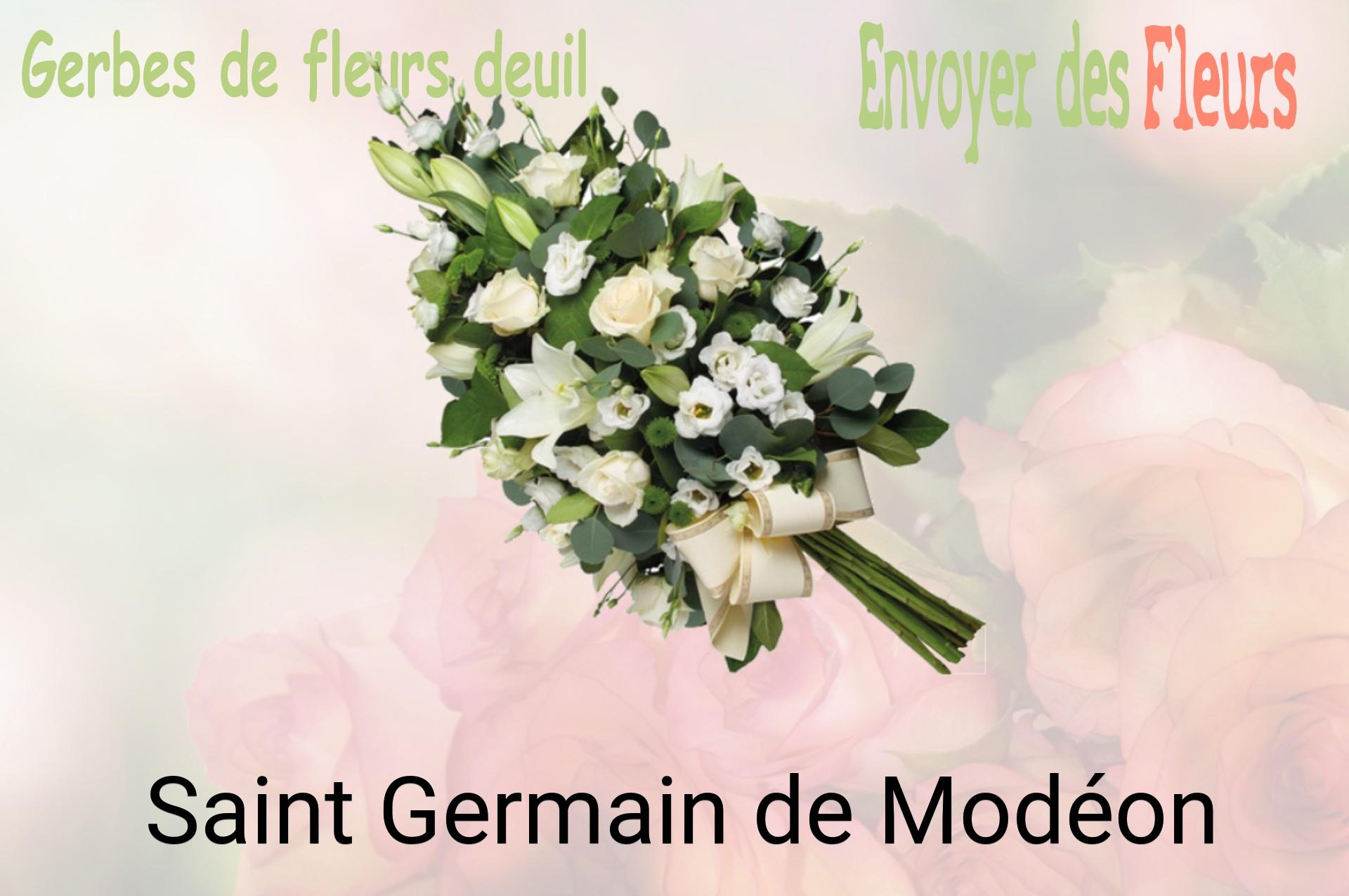 Gerbe de fleurs de deuil livrée à Saint-Germain-de-Modéon